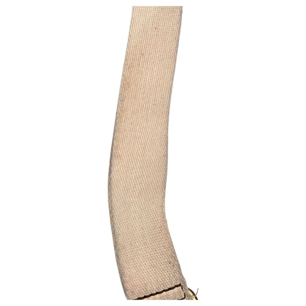 FOSSIL Explorer Woven Straw Triple Zip Hipster Crossbody Handbag Blue Beige EUC - Picture 9 of 16